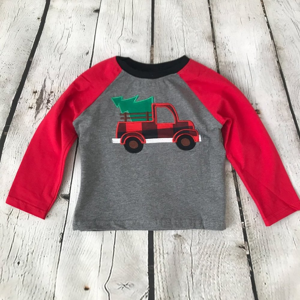 Christmas Truck Raglan